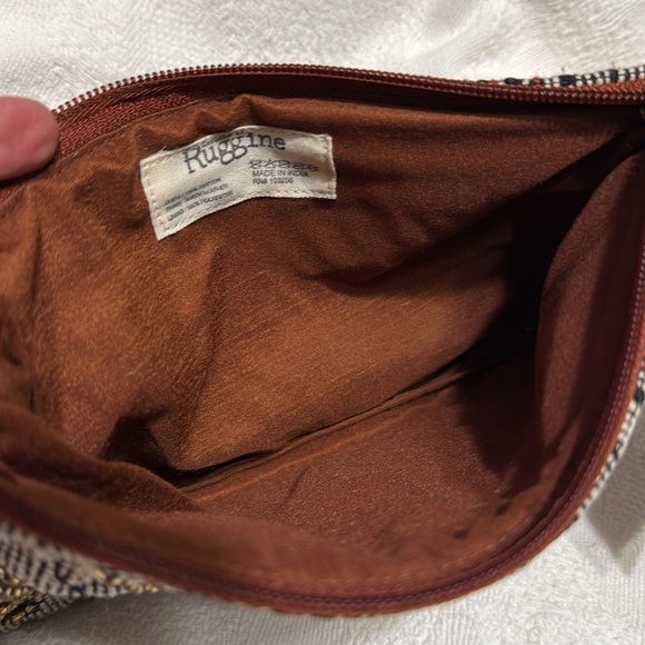 Handmade Macchia Di Ruggine Hand Beaded Clutch Ethnic Aztec Design Pouch Bag NWT - Picture 4 of 4